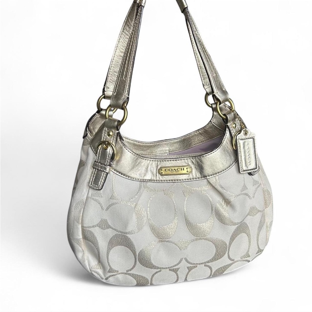 Vintage y2k gold&cream coach bag